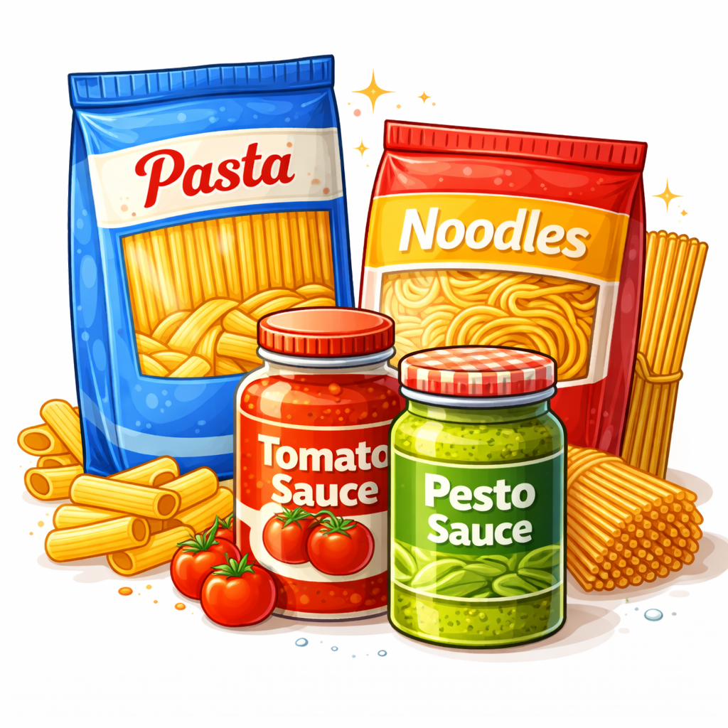 Noodles , Pasta and Sauces