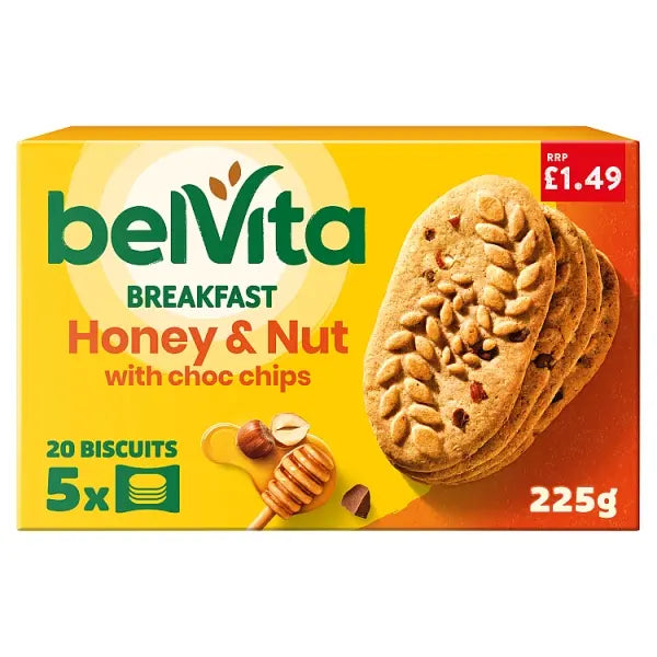 Belvita Biscuits Honey And Nut 5pk 225g
