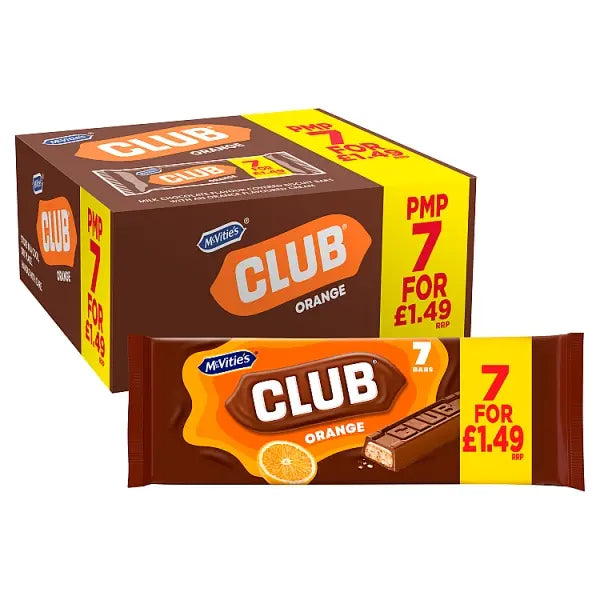 Mcvities Orange Club 7pk Pm £1.49 7pk