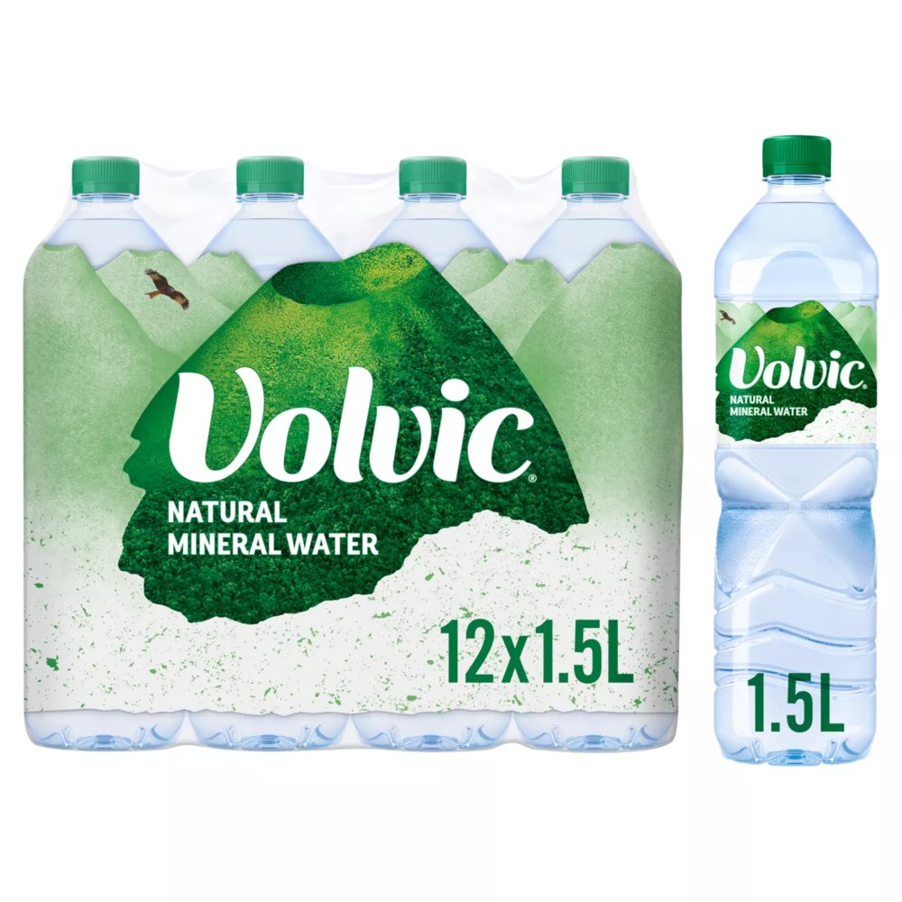 Volvic Natural Mineral Water 12x 1.5L