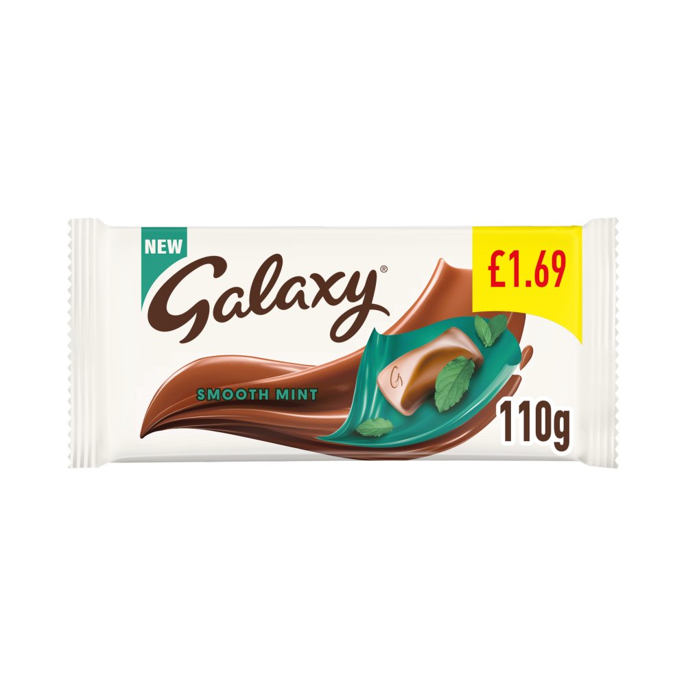Galaxy Smooth Mint Chocolate Block Bar 110gm