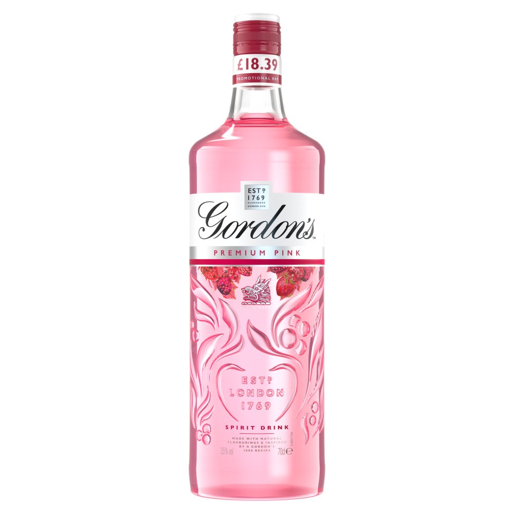 Gordon's Premium Pink Gin Based Flavoured Spirit Drink 35% vol 70cl