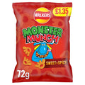Walkers Monster Munch Sweet & Spicy Snacks 72g