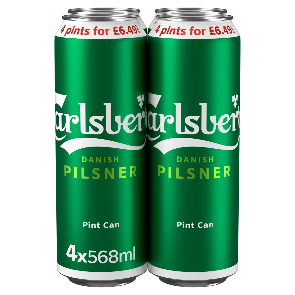 Carlsberg Danish Pilsner Pint Can 4 x 568ml