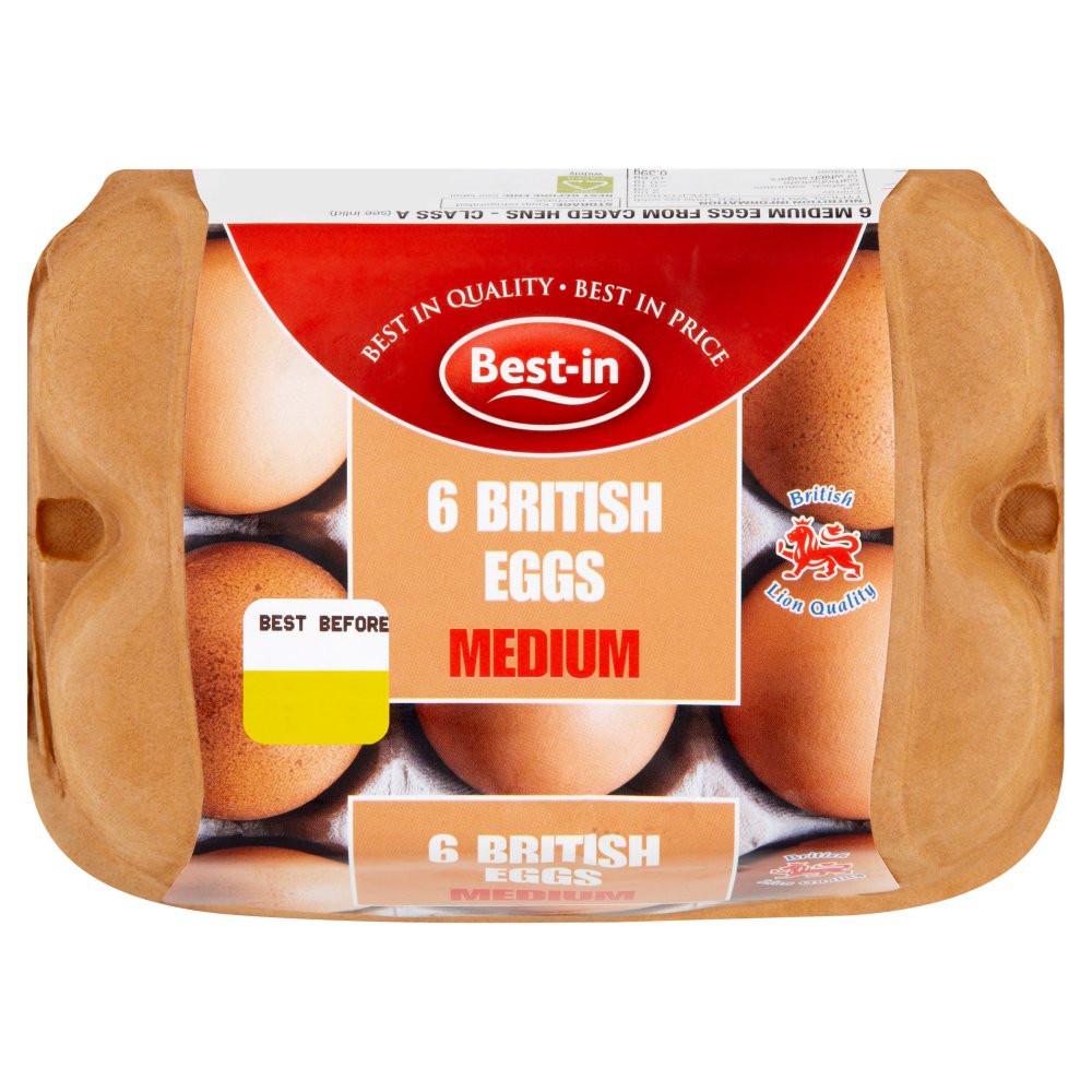 6 British Eggs Medium