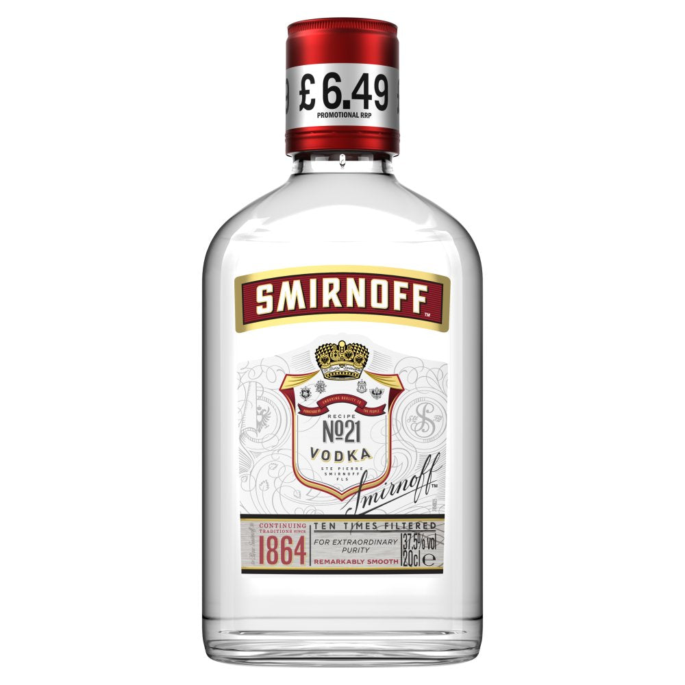 Smirnoff No. 21 Vodka 37.5% vol 20cl Bottle
