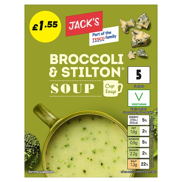 Jack's Broccoli & Stilton Cup Soup 5 x 24g