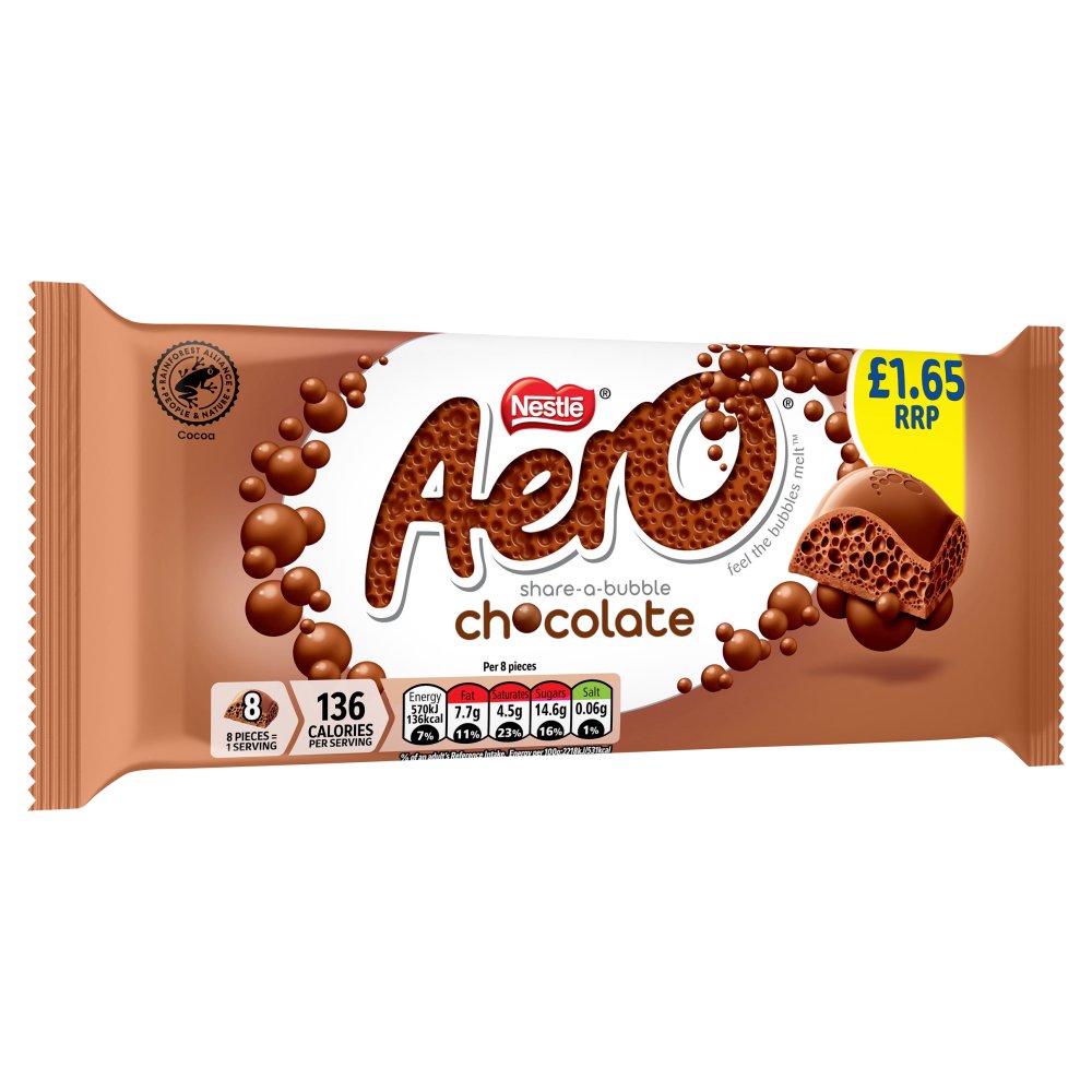 Aero Milk Chocolate Sharing Bar 90g
