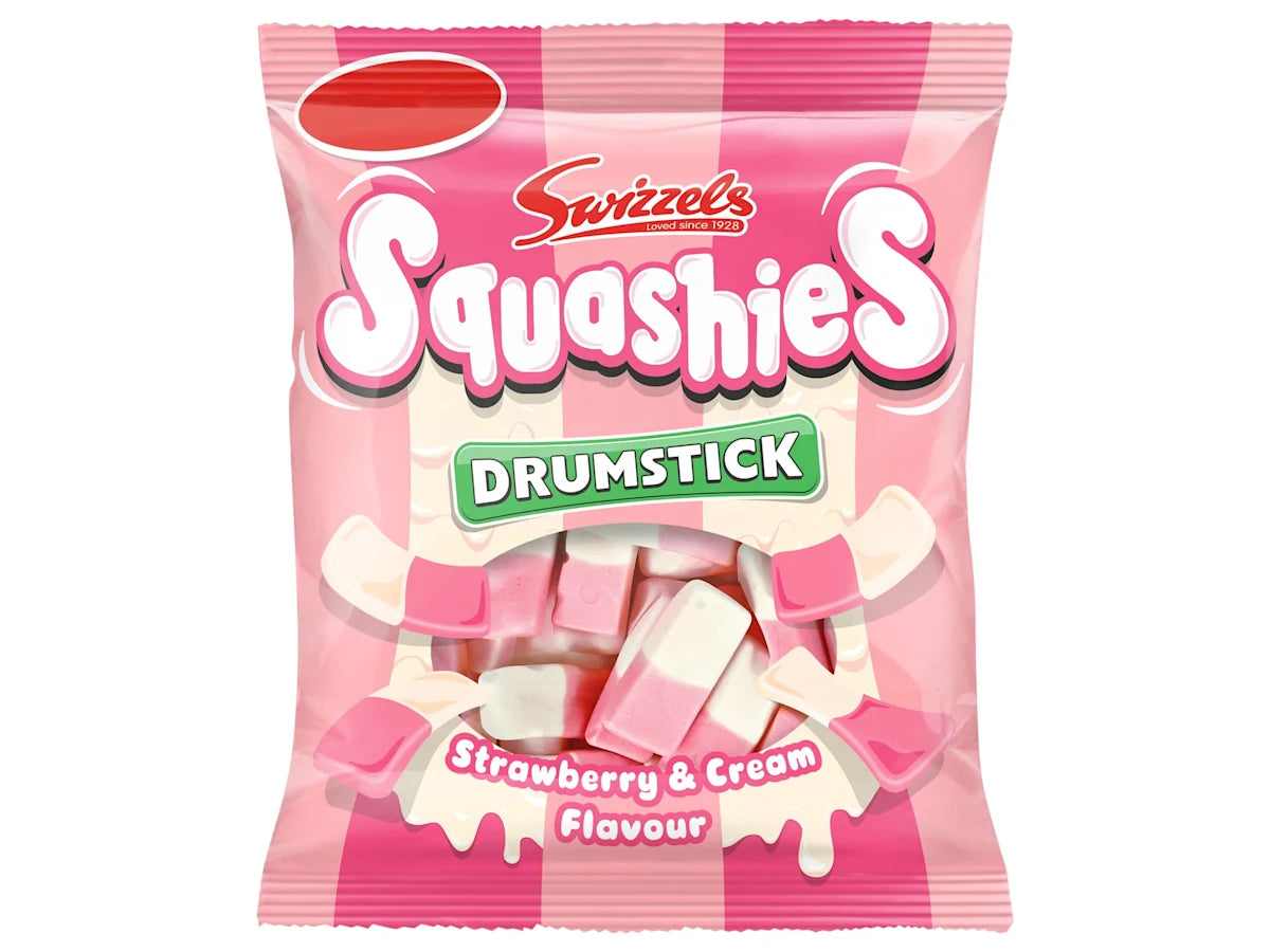 Swizzels Squashies Drumstick Strawberry & Cream Flavour 120g