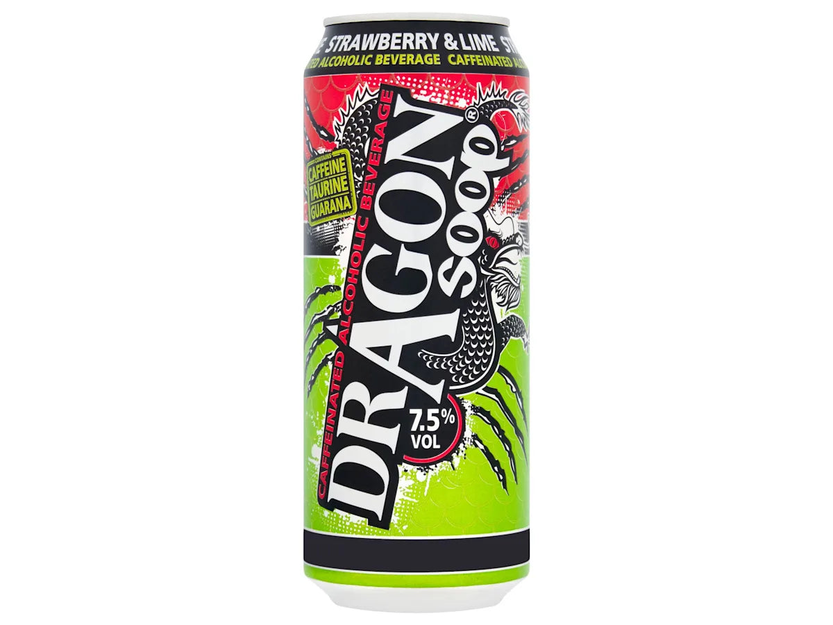 Dragon Soop Strawberry & Lime Caffeinated Alcoholic Beverage 500ml