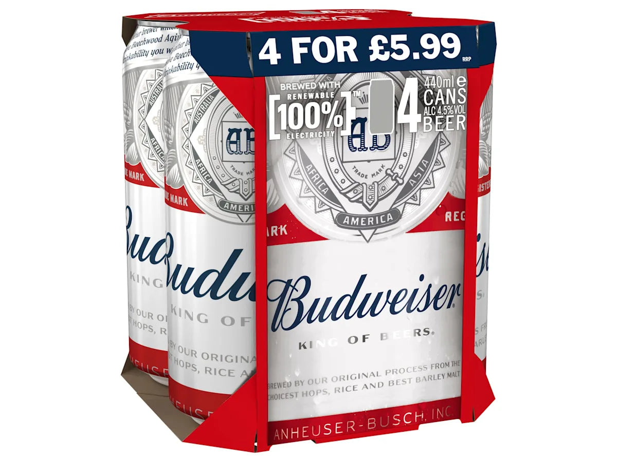 Budweiser Beer 4 x 440ml