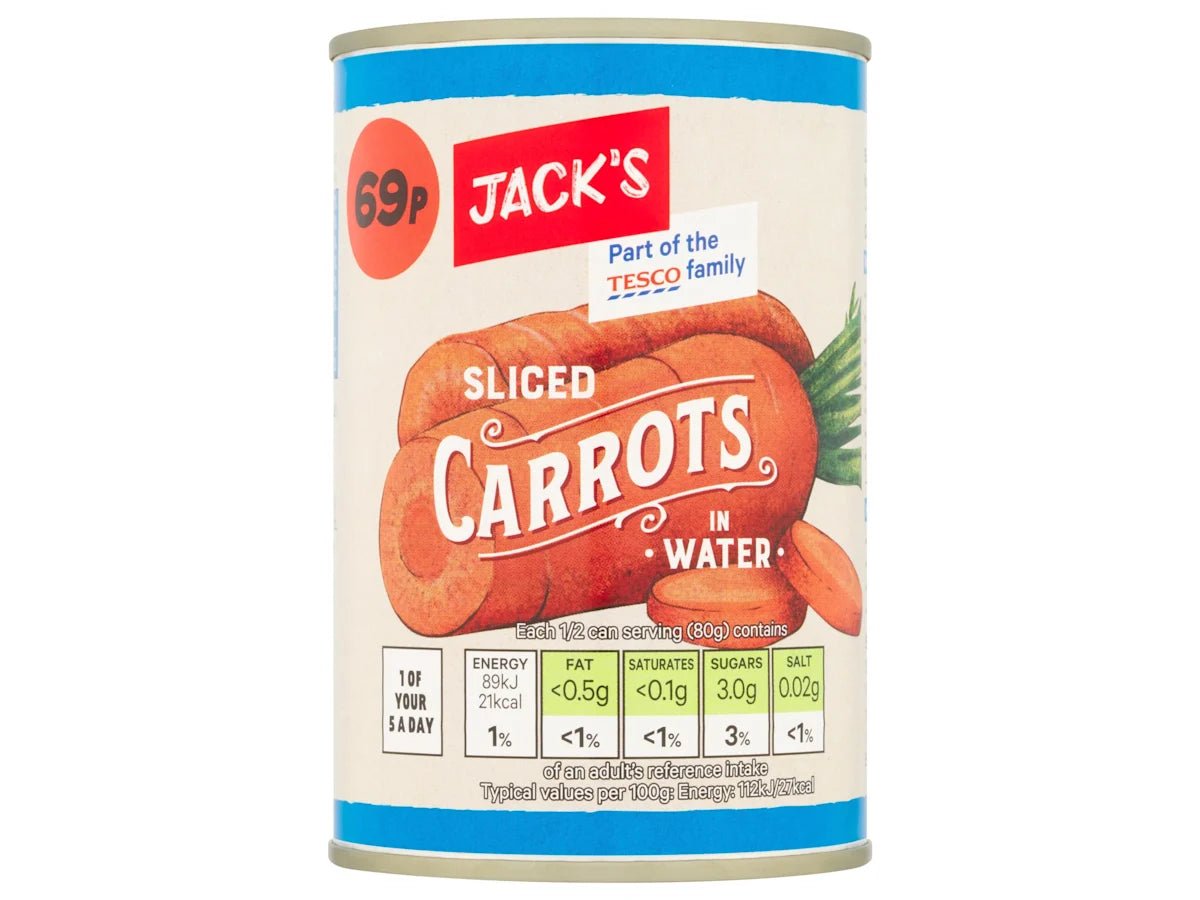 Jack's Sliced Carrots in Water 300g