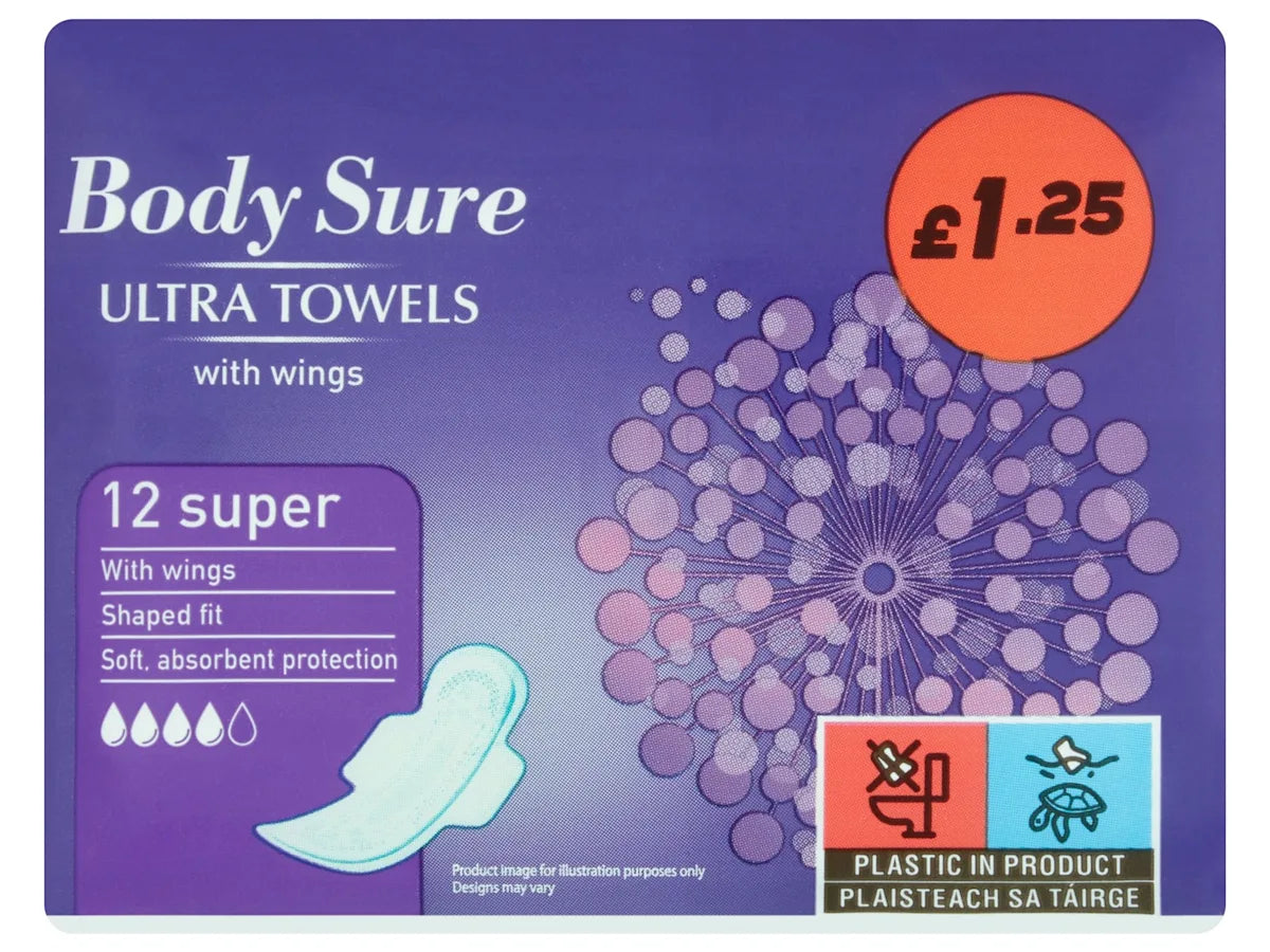 Body Sure 12 Super Ultra Towels with Wings