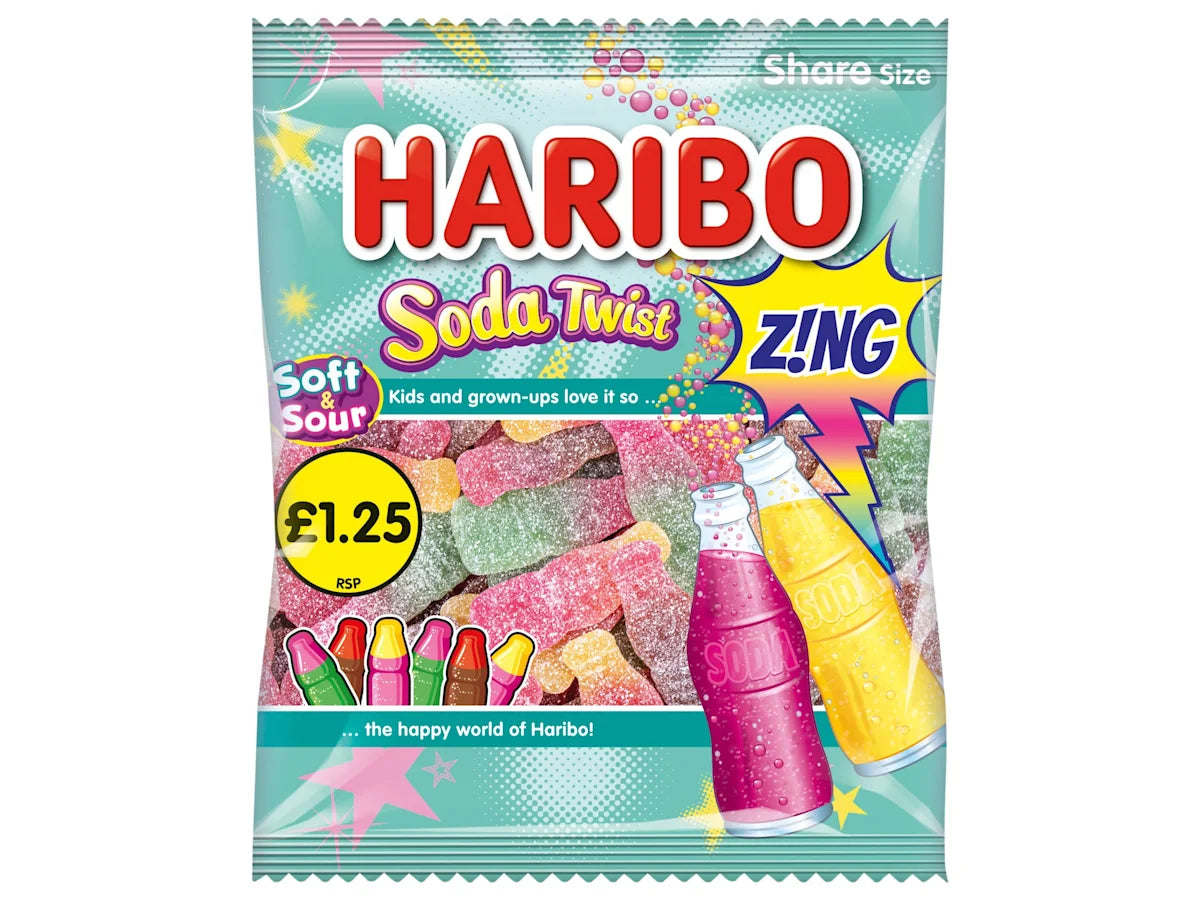 HARIBO Soft & Sour Soda Twist 140g