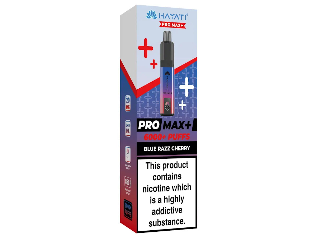 Hayati Pro Max+ 6000+ Puffs Blue Razz Cherry Vape