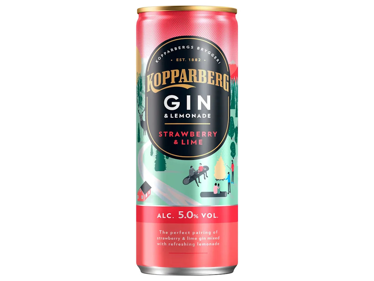 Kopparberg Gin & Lemonade Strawberry & Lime 250ml