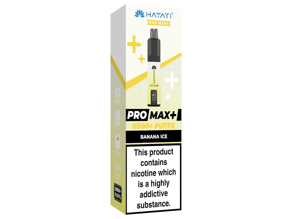 Hayati Pro Max+ 6000+ Puffs Banana Ice Vape