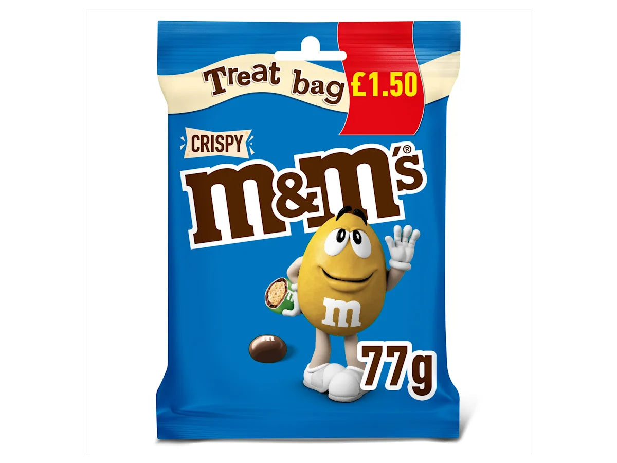 M&M's Crispy Milk Chocolate Bites Treat Bag 77g