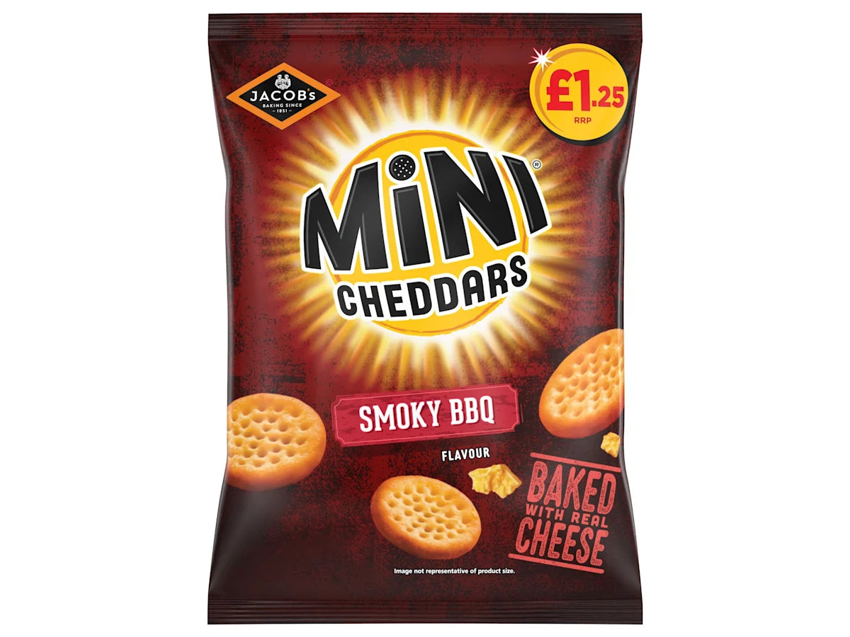 Jacob's Smoky BBQ Flavour Mini Cheddars 90g