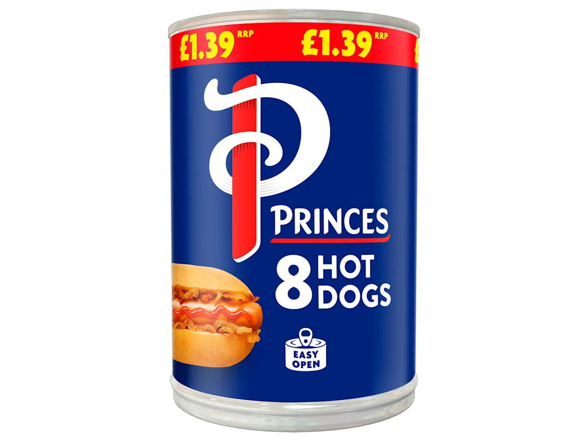 Princes 8 Hot Dogs 400g