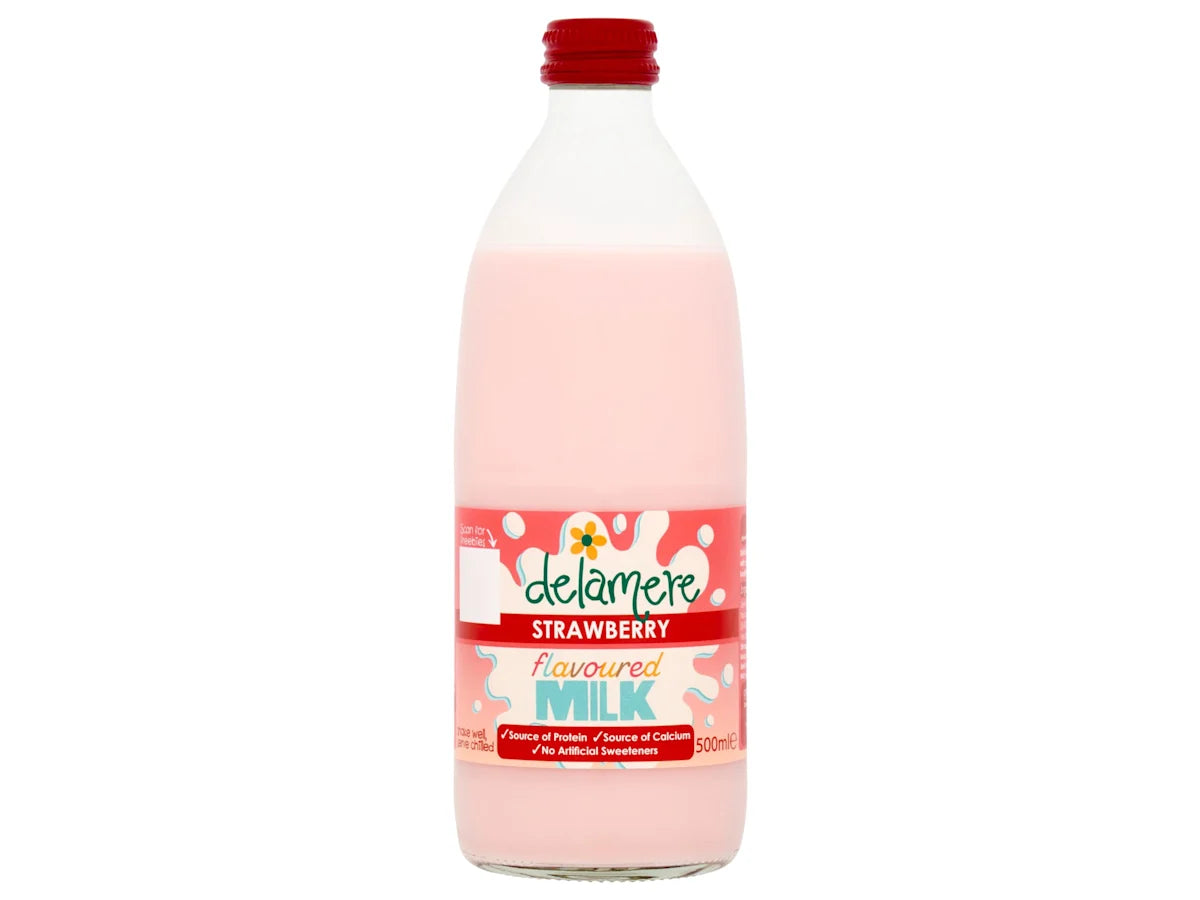 Delamere Strawberry Flavoured Milk 500ml