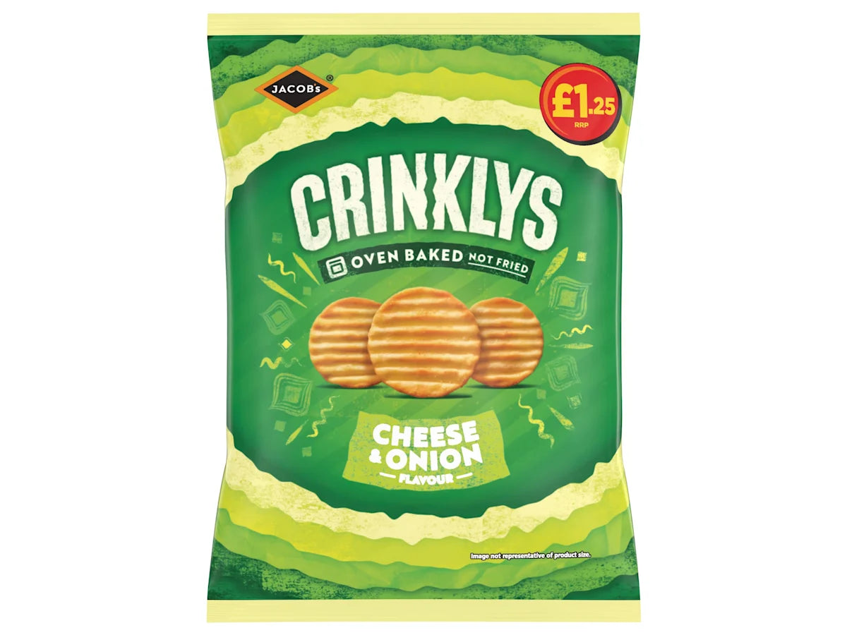 Jacob's Crinklys Cheese & Onion Flavour 90g