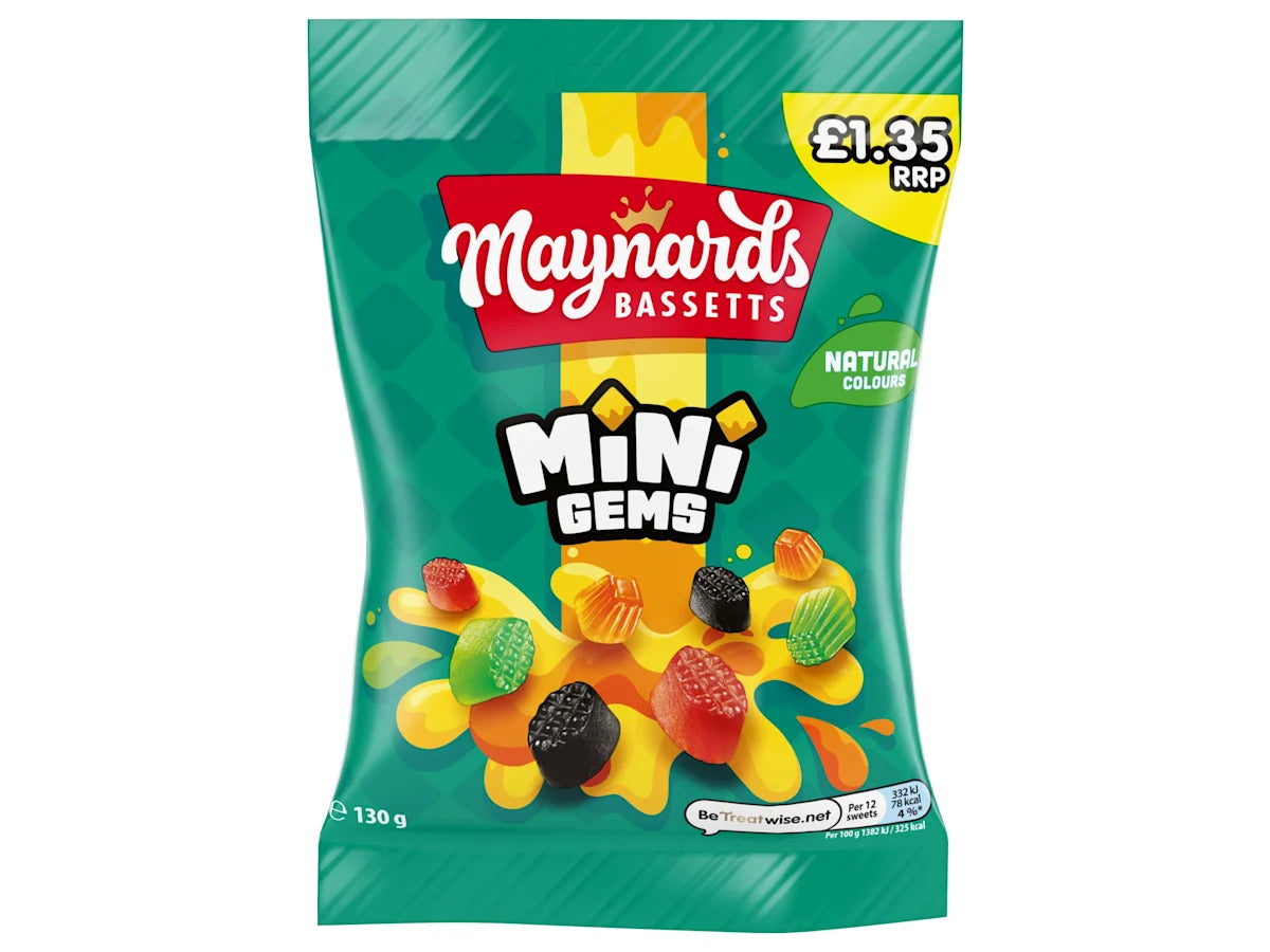 Maynards Bassetts Mini Gems Candy 130g