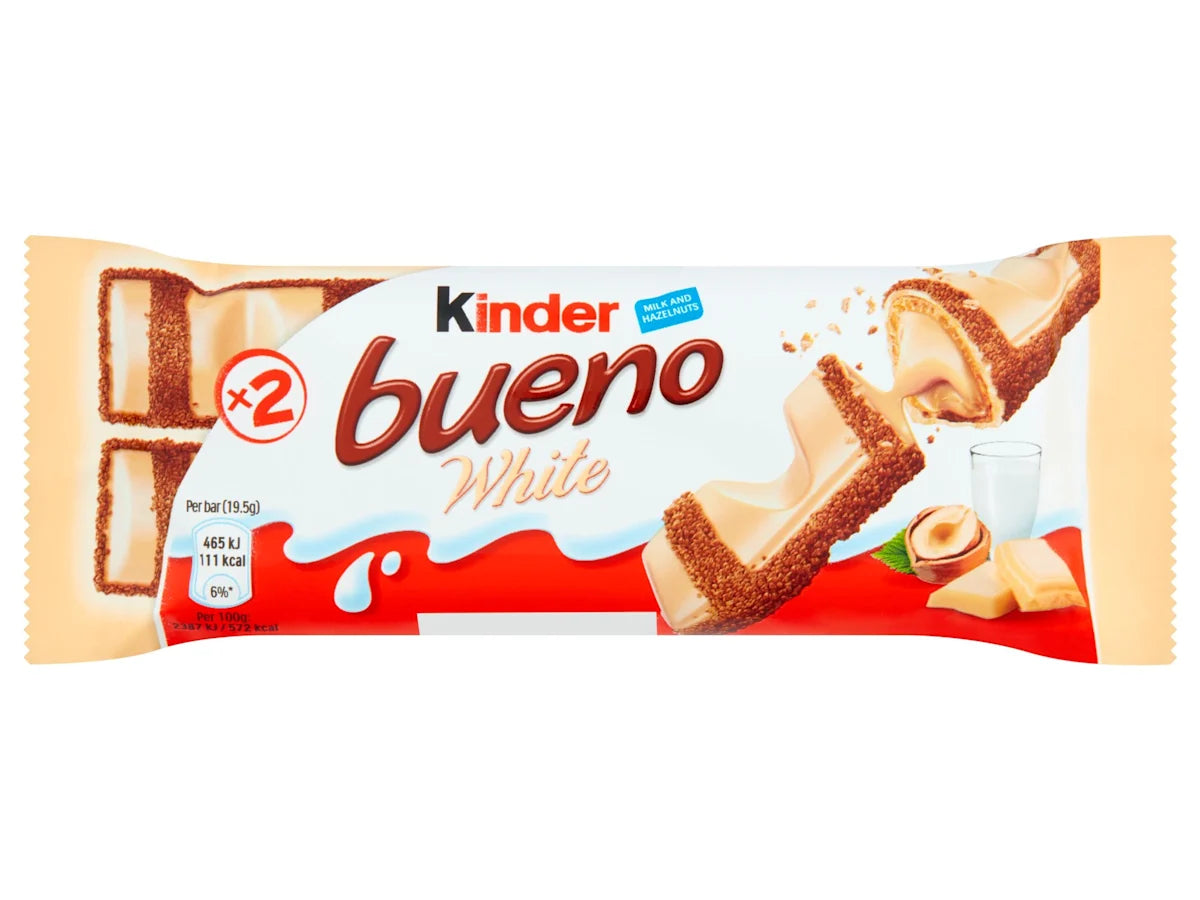 Kinder Bueno White Milk and Hazelnuts 39g