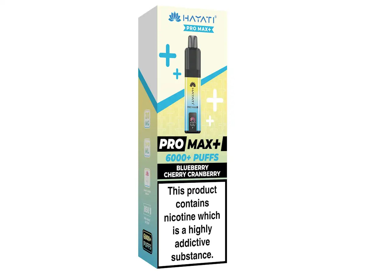 Hayati Pro Max+ 6000+ Puffs Blueberry Cherry Cranberry