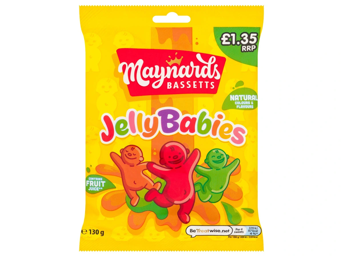 Maynards Bassetts Jelly Babies 130g