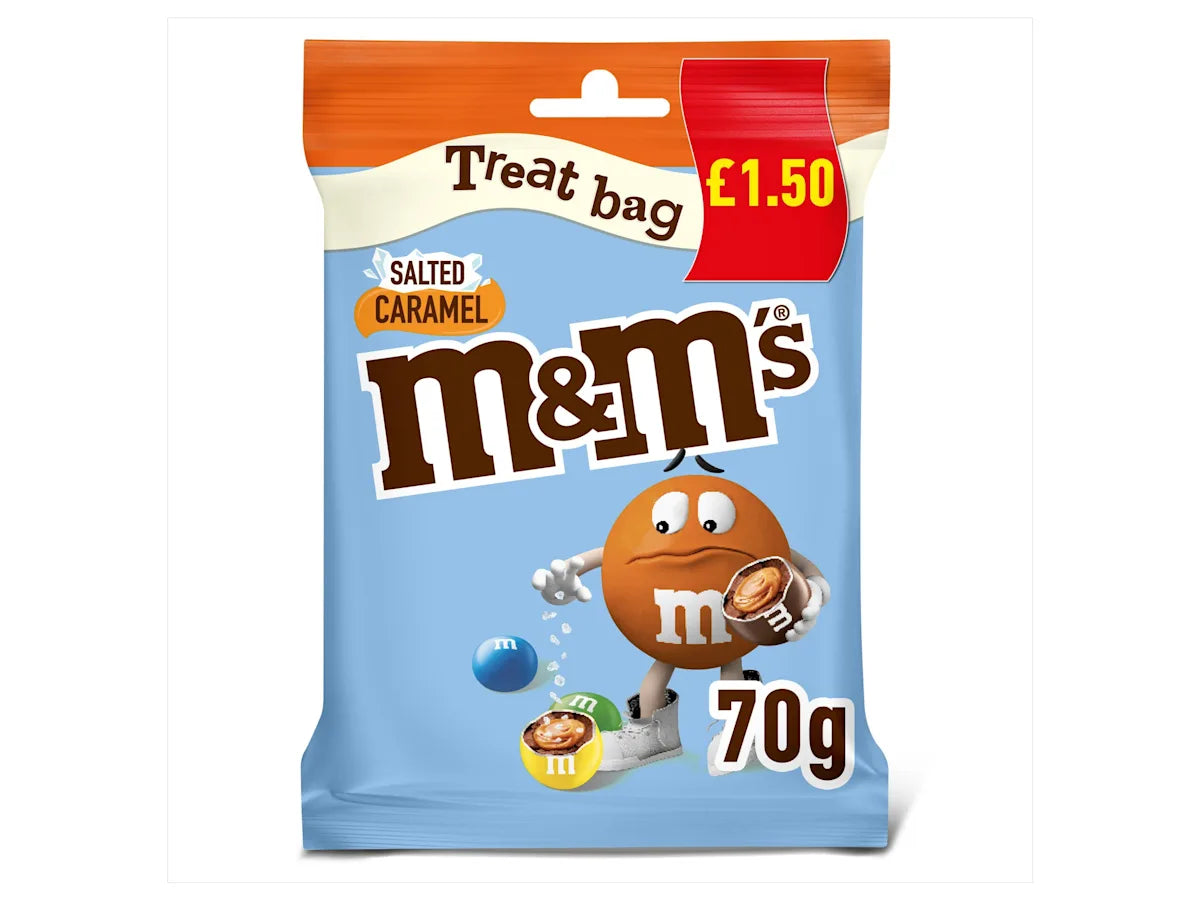 M&M's Salted Caramel Milk Chocolate Treat Bag 70g