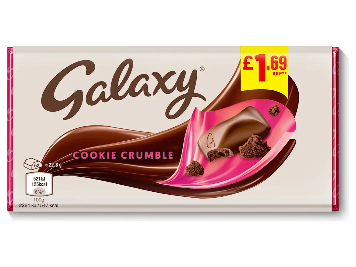 Galaxy Cookie Crumble & Milk Chocolate Bar 114g