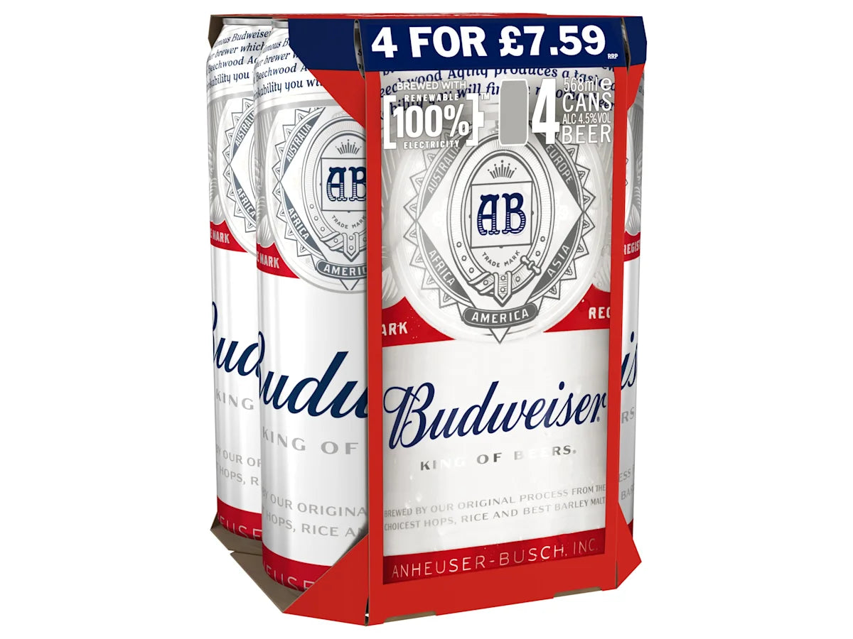 Budweiser 4 x 568ml