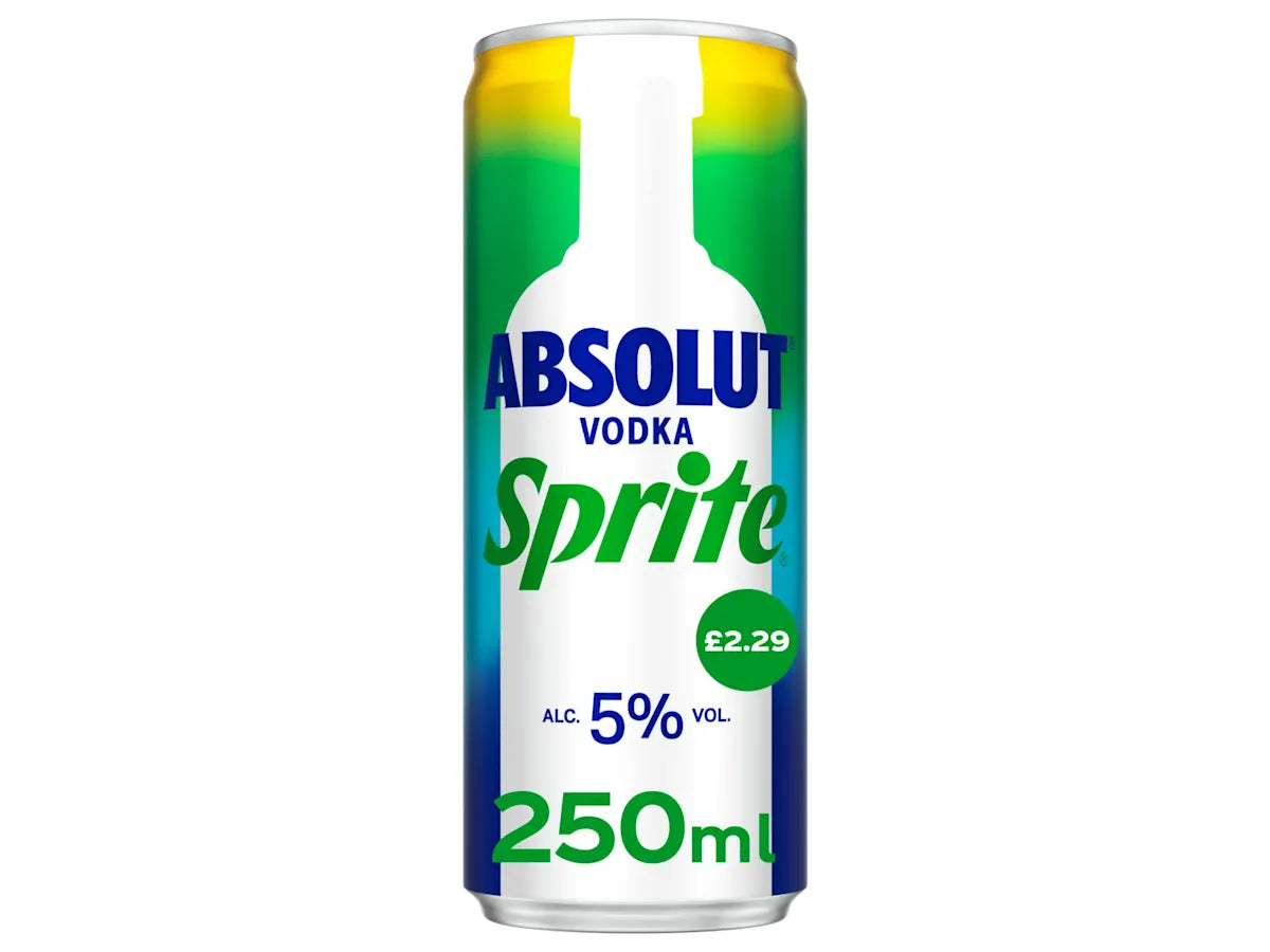 Absolut Vodka & Sprite 250ml