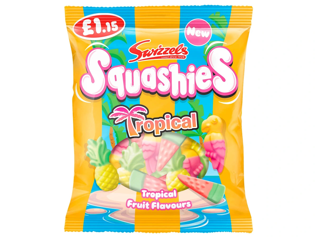 Swizzels Tropical Fruit Flavours Squashies 100g