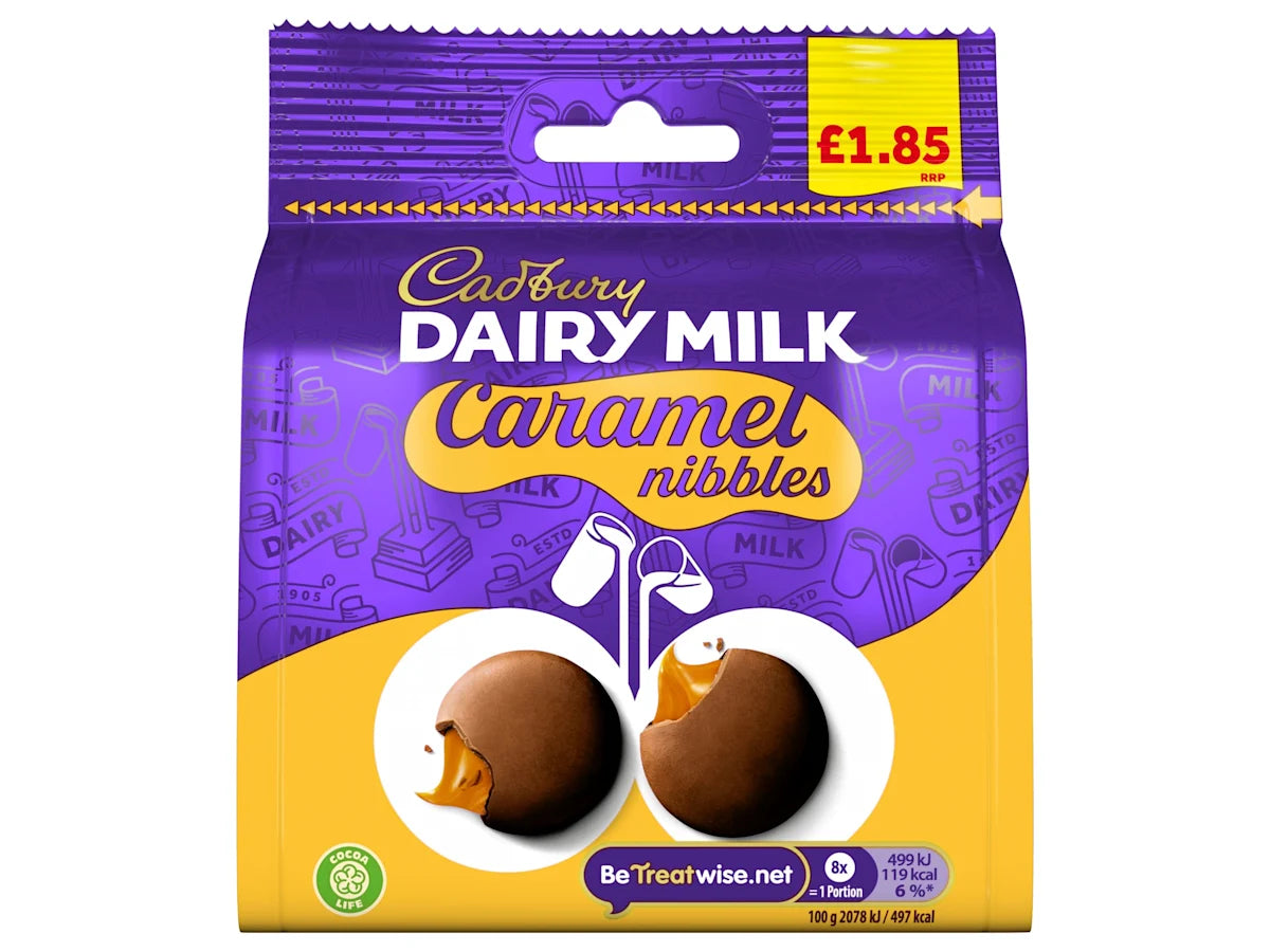Cadbury Dairy Milk Caramel Nibbles Chocolate Bag 85 g