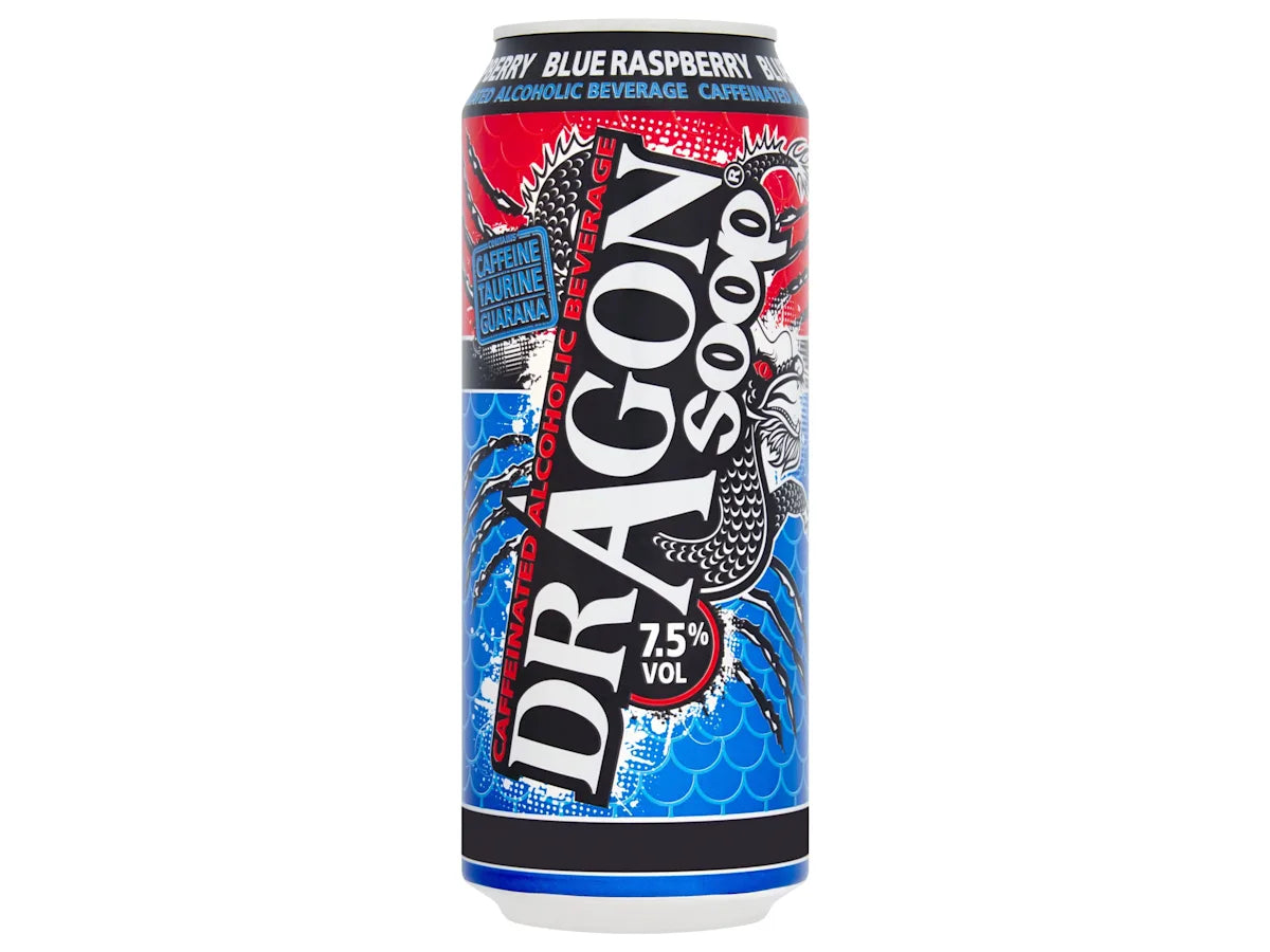 Dragon Soop Blue Raspberry Caffeinated Alcoholic Beverage 500ml